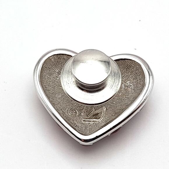 Signed Swan Swarovski Crystal American Flag Heart Patriotic USA July 4th - Picture 8 of 8